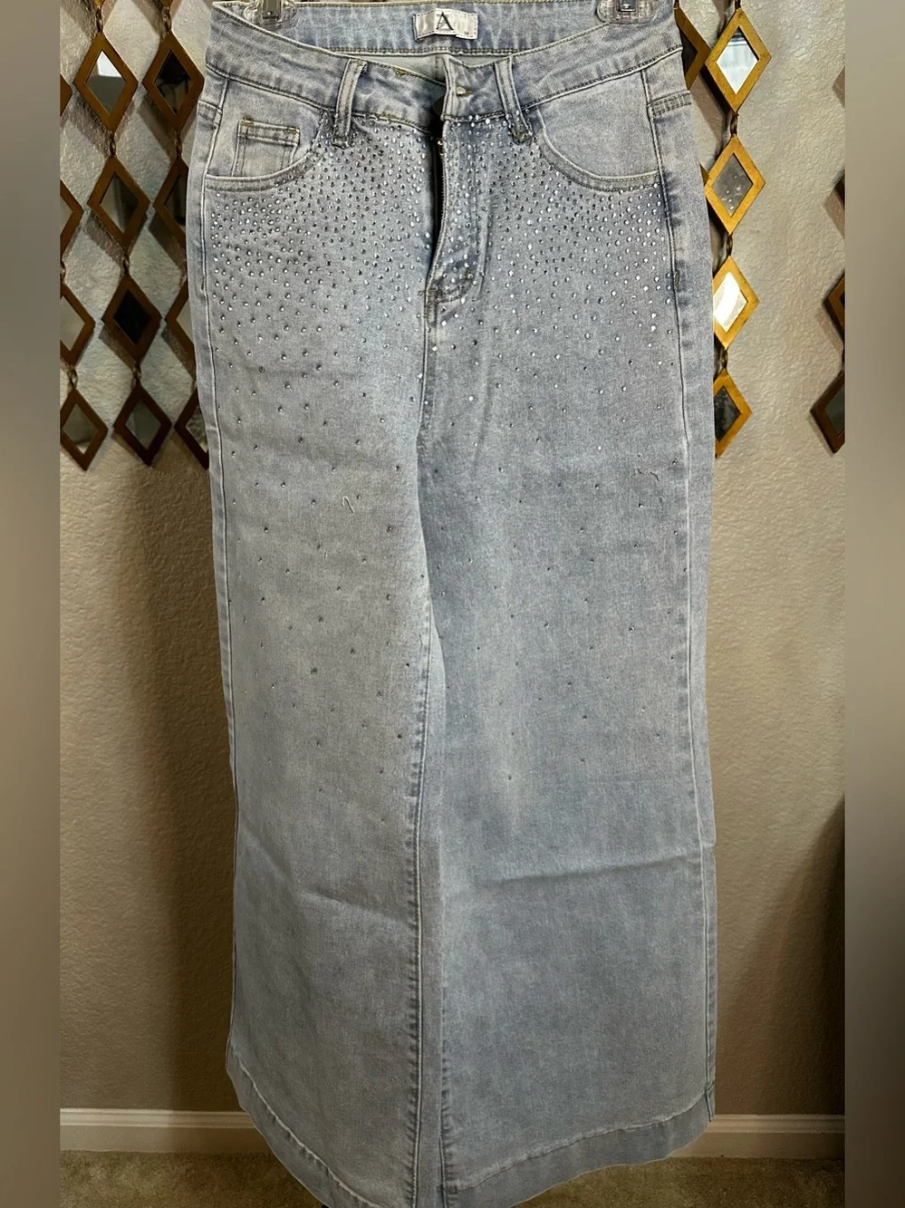 NWT A.Z.I. New York Rhinestone Embellished Jeans - Picture 4 of 5